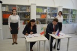 Церемония подписания договора о сотрудничестве между НовГУ и Итальянским институтом культуры в Санкт-Петербурге. 