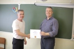 Вручение сертификата выпускника программы Дмитрия Таля (Израиль) "Перцептивная остеопатия. Базовый уровень"
