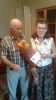 Борина Мария Андреевна принимает поздравление в связи с 75-летием