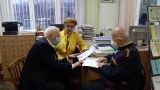Самойленко В.А. ,Пирятинец С.Г.  и Николаева Н.И.  обсуждают совместный план работы на 2021 год