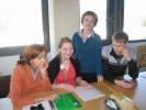 Русские студенты, участники проекта "Двойной диплом": Т. Антонова, М. Ожеледа, Д. Ширин